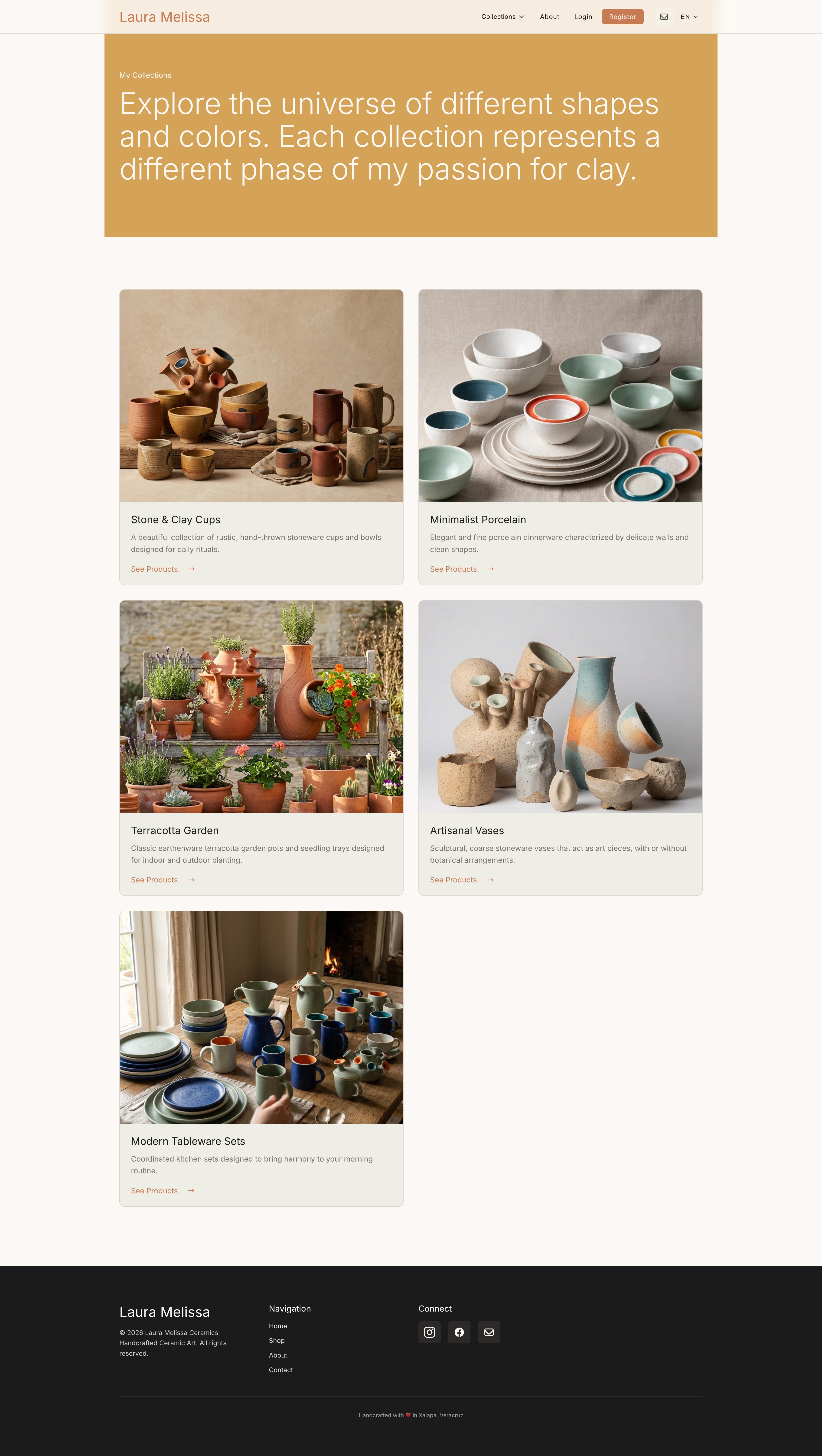 Ceramic Shop E-Commerce Showcase Dashboard