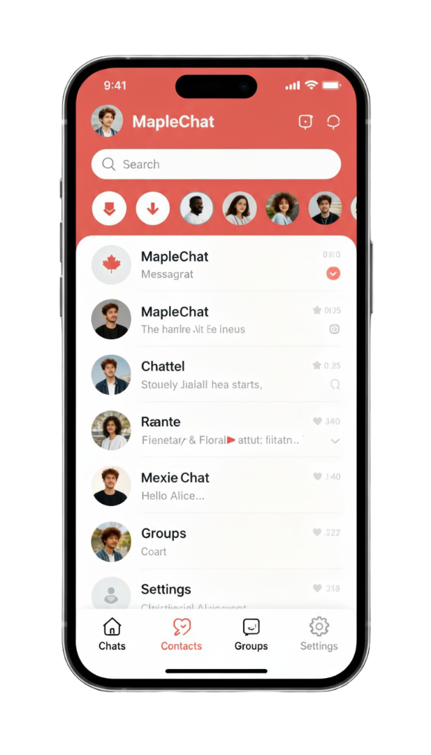 MapleChat app on phone screen